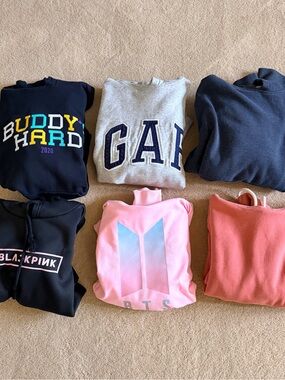 Bundle of girls hoodies sweatshirts size large